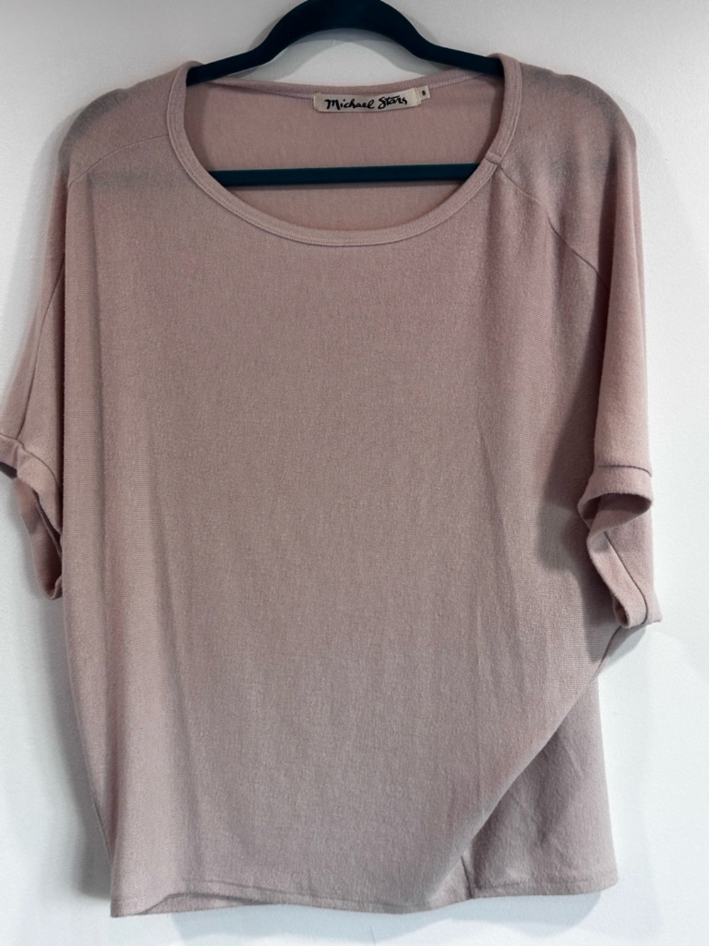 Michael Stars Dusty Rose Short Sleeve Scoop Neck Tee